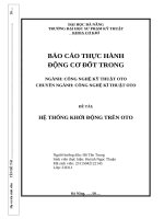 Đề tài hệ thống khởi Động trên oto
