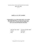 Khóa luận tốt nghiệp Nông học: Ảnh hưởng của lượng phân hữu cơ vi sinh đến sinh trưởng và năng suất của cây cỏ ngọt (Stevia rebaudiana Bertoni) trên nền đất xám thành phố Hồ Chí Minh