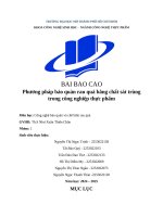 Báo cáo phương pháp bảo quản rau quả bằng chất sát trùng trong công nghiệp thực phẩm