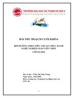 Bài thu hoạch cuối khóa bồi dưỡng theo tiêu chuẩn chức danh nghề nghiệp giáo viên thpt