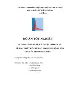 Đề tài thiết kế chế tạo robot tự Động vận chuyển trong nhà máy