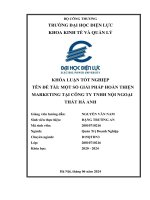 Đề tài một số giải pháp hoàn thiện marketing tại công ty tnhh nội ngoại thất hà anh