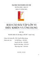 Báo cáo bài tập lớn vi Điều khiển và Ứng dụng Đề tài bộ Điều khiển tốc Độ Động cơ bldc 1 mạch vòng