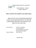 Phân tích các yếu tố Ảnh hưởng Đến hành vi mua sau khi tiếp nhận quảng cáo trộn mã (code mixing) trên nền tảng tiktok từ góc nhìn của gen z việt nam