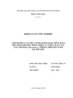 Khóa luận tốt nghiệp Nông học: Ảnh hưởng của liều lượng phân đạm, phân kali đến sinh trưởng, phát triển và năng suất của cây ngô rau (Zea mays L.) trồng trên đất xám tại Thủ Đức