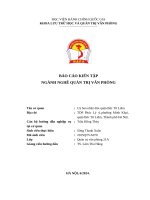 Báo cáo kiến tập ngành nghề quản trị văn phòng uỷ ban nhân dân quận bắc từ liêm