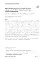 Pham2019_Article_Stakeholderdelphi-Perceptionan.isi Nghiên Cứu Tác Động Của Mưa Axit Đến Tính Chất Đất, Quá Trình Phát Triển Và Năng Suất Của Cây Đậu Tương (Glycine Max) Ở Miền Núi Lấy Ví Dụ Tại Tỉnh Hòa Bình Và Đề Xuất Các Giải Pháp Thích Ứng.pdf