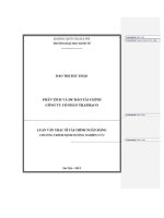 Luận văn thạc sĩ phân tích và dự báo tài chính công ty cổ phần traphaco
