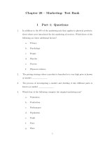 Chapter 20  marketing (f1 acca)