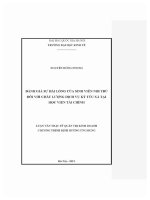 Luận văn thạc sĩ Đánh giá sự hài lòng của sinh viên nội trú Đối với chất lượng dịch vụ ký túc xá tại học viện tài chính