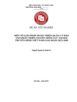 Một số giải pháp hoàn thiện quản lý Đào  tạo phát triển nguồn nhân lực tại Đài truyền hình việt nam giai Đoạn 2025 2030