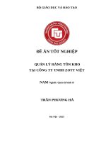 Quản lý hàng tồn kho tại công ty tnhh zott việt  nam