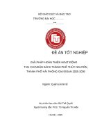 Giải pháp hoàn thiện hoạt Động thu – chi  ngân sách thành phố thủy nguyên, thành phố hải phòng giai Đoạn 2025   2030