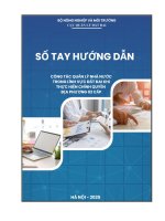 SỔ TAY HƯỚNG DẪN CÔNG TÁC QUẢN LÝ NHÀ NƯỚC TRONG LĨNH VỰC ĐẤT ĐAI KHI THỰC HIỆN CHÍNH QUYỀN ĐỊA PHƯƠNG 02 CẤP