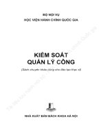 Giáo trình Kiểm soát quản lý công