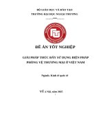 Giải pháp thúc Đẩy sử dụng biện pháp phòng vệ thương mại Ở việt nam
