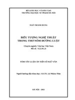 tóm tắt BIỂU TƯỢNG NGHỆ THUẬT TRONG THƠ NÔM ĐƯỜNG LUẬT