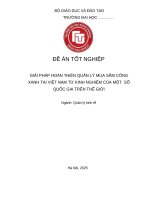 Giải pháp hoàn thiện quản lý mua sắm công xanh tại  việt nam từ kinh nghiệm của một số quốc gia trên thế giới