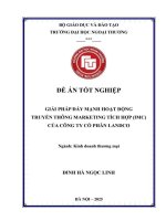 Giải pháp đẩy mạnh hoạt động Truyền thông Marketing tích hợp (IMC) của Công ty Cổ phần Landco