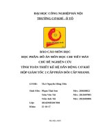 Tính toán thiết kế hệ dẫn Động cơ khí hộp giảm tốc 2 cấp phân Đôi cấp nhanh