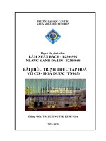 Bài phúc trình thực tập hoá vô cơ   hoá dược (tn065)