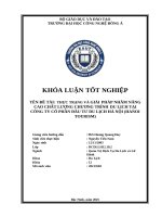 Thực trạng và giải pháp nhằm nâng cao chất lượng chương trình du lịch tại công ty cổ phần Đầu tư du lịch hà nội (hanoi tourism)