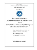 Đồ Án môn học phân tích và thiết kế hướng Đối tượng Đề tài phân tích và thiết kế hệ thống quản lý bán hàng của fpt shop