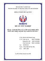 Đề tài Ảnh hưởng của lớp giải nhiệt Đến phân bố nhiệt Độ bề mặt khuôn dương