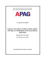 Luận văn thạc sĩ Quản lý công: Nâng cao chất lượng công chức Sở Nội vụ tỉnh Kon Tum giai đoạn 2024-2030