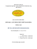 Báo cáo Đồ Án phần mềm môn học lập trình trên thiết bị di Động nâng cao Đề tài app bán Đồ Ăn burger king