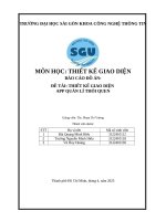 Môn học thiết kế giao diện báo cáo Đồ Án Đề tài thiết kế giao diện app quản lí thói quen