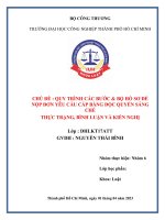 QUY TRÌNH CÁC BƯỚC & BỘ HỒ SƠ ĐỂ NỘP ĐƠN YÊU CẦU CẤP BẰNG ĐỘC QUYỀN SÁNG CHẾ - THỰC TRẠNG, BÌNH LUẬN VÀ KIẾN NGHỊ- LUẬT SỞ HỮU TRÍ TUỆ