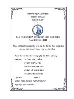 BÁO CÁO NGHIÊN CỨU KHOA - KHẢO SÁT THỰC TRẠNG CỦA VIỆC LUYỆN TẬP THỂ DỤC THỂ THAO TRONG SINH VIÊN LỚP D20 KHOA Y DƯỢC – ĐẠI HỌC ĐÀ NẴNG ( KÈM SLIDE BÁO CÁO CHI TIẾT)