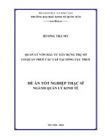 Quản lý vốn Đầu tư xây dựng trụ sở cơ quan thuế các cấp tại tổng cục thuế