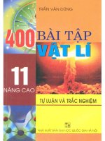 400 bài tập vật lý 11 nâng cao  của thầy Trần Văn Dũng