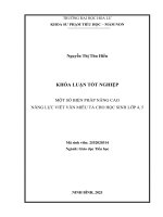 Một số biện pháp nâng cao năng lực viết văn miêu tả cho học sinh lớp 4, 5