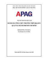 Luận văn thạc sĩ Quản lý công: Đánh giá công chức phường trên địa bàn Quận 10, thành phố Hồ Chí Minh