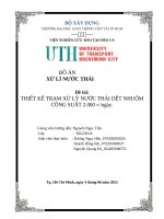 THIẾT KẾ TRẠM XỬ LÝ NƯỚC THẢI DỆT NHUỘM CÔNG SUẤT 2.000 m3/ngày.đêm