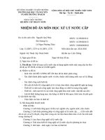 Thiết kế trạm xử lý nước cấp sử dụng nguồn nước mặt cung cấp cho khu đô thị tại TP.HCM có dân số 25.000 người.