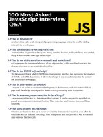 100 Most Asked JavaScript Interview Q&A