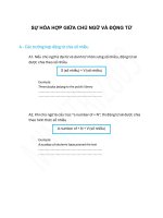 SỰ HÒA HỢP GIỮA CHỦ NGỮ VÀ ĐỘNG TỪ - NGỮ PHÁP TIẾNG ANH CƠ BẢN 2025 (CÓ KÈM HANDWRITTING)
