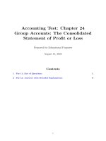 Chapter 24 the consolidated statement of profit or loss