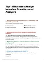 Top 131 Business Analyst Interview Questions and Answers