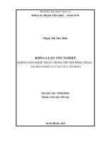 Không gian nghệ thuật trong truyện Đồng thoại dế mèn phiêu lưu ký của tô hoài
