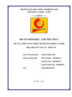 Đồ Án môn học chi tiết máy Đề tài tính toán thiết kế hệ dẫn Động cơ khí hộp giảm tốc trục vít bánh vít