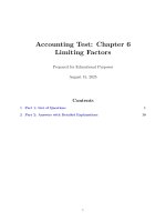 Chapter 6  limiting factor