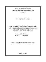 Tóm tắt: Ảnh hưởng của tín ngưỡng thờ Mẫu đối với đời sống tinh thần của cư dân Đồng bằng Bắc Bộ hiện nay