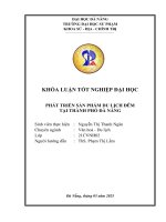 Phát triển sản phẩm du lịch Đêm tại thành phố Đà nẵng