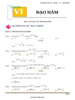 Ôn tập tính Đạo hàm lớp 11