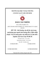Ảnh hưởng của Độ tin cậy trong marketing qua người Ảnh hưởng Đến Ý Định nhấp chuột vai trò trung gian của niềm tin và cảm tình – nghiên cứu gen z tại tp hcm